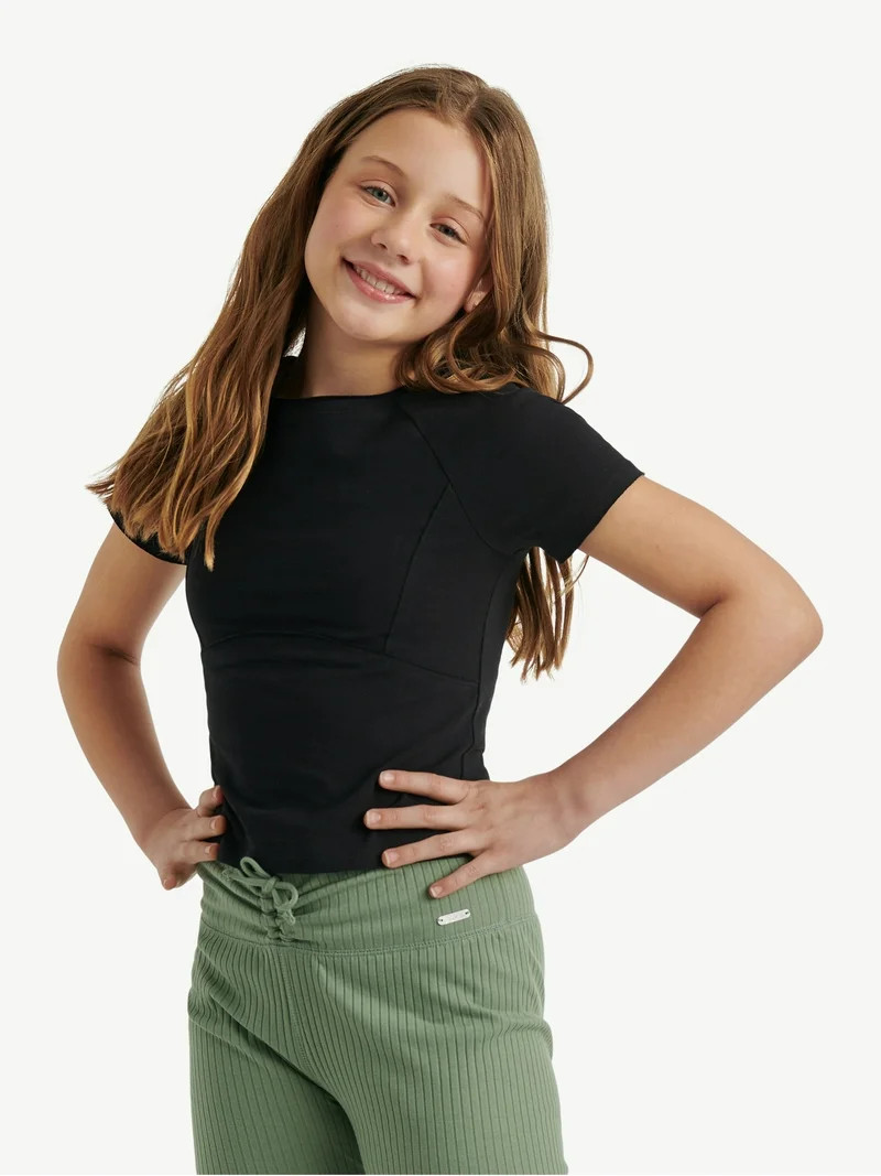 Justice Girls Seamed Tee, Sizes XS - XLP | Walmart (US)