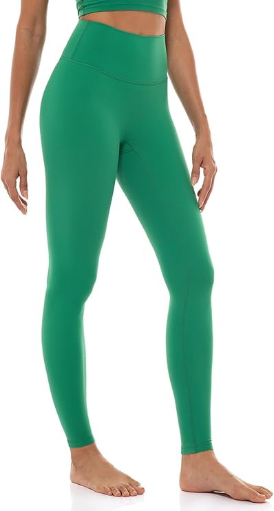Ukaste Women's Studio Essential High-Rise Yoga Leggings 25" - Soft Stretch Workout Active Tights ... | Amazon (US)