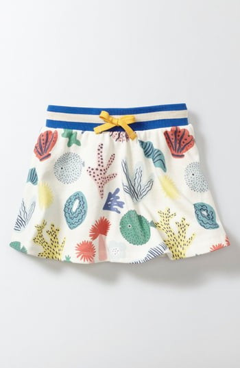 Toddler Girl's Mini Boden Print Skort, Size 2-3Y - Ivory | Nordstrom