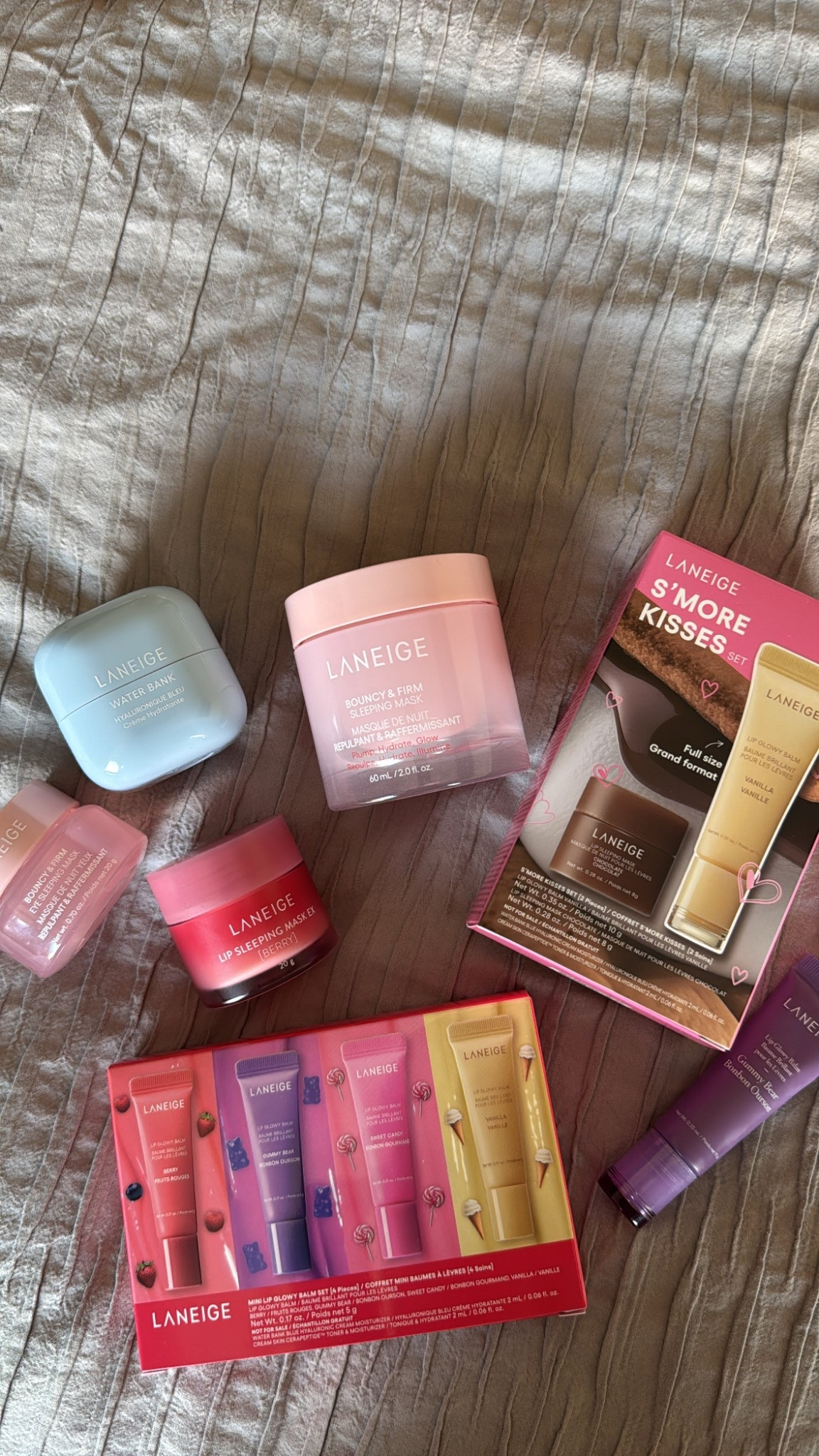 I’m absolutely obsessed with Laneige products! The Water Bank and Firm & Bounce moisturizers are part of my daily routine. The Water Bank moisturizer comes in three versions: blue for normal skin, light blue for oily skin, and dark blue for dry skin. While the Firm & Bounce is technically a night mask, I sometimes wear it during the day — it’s been a lifesaver for my skin this Ramadan! Plus, the cute gift sets are perfect for trying out the products before committing to the full sizes.

#EIDGIFTS 

#LTKgiftguide #LTKspring #LTKbeauty