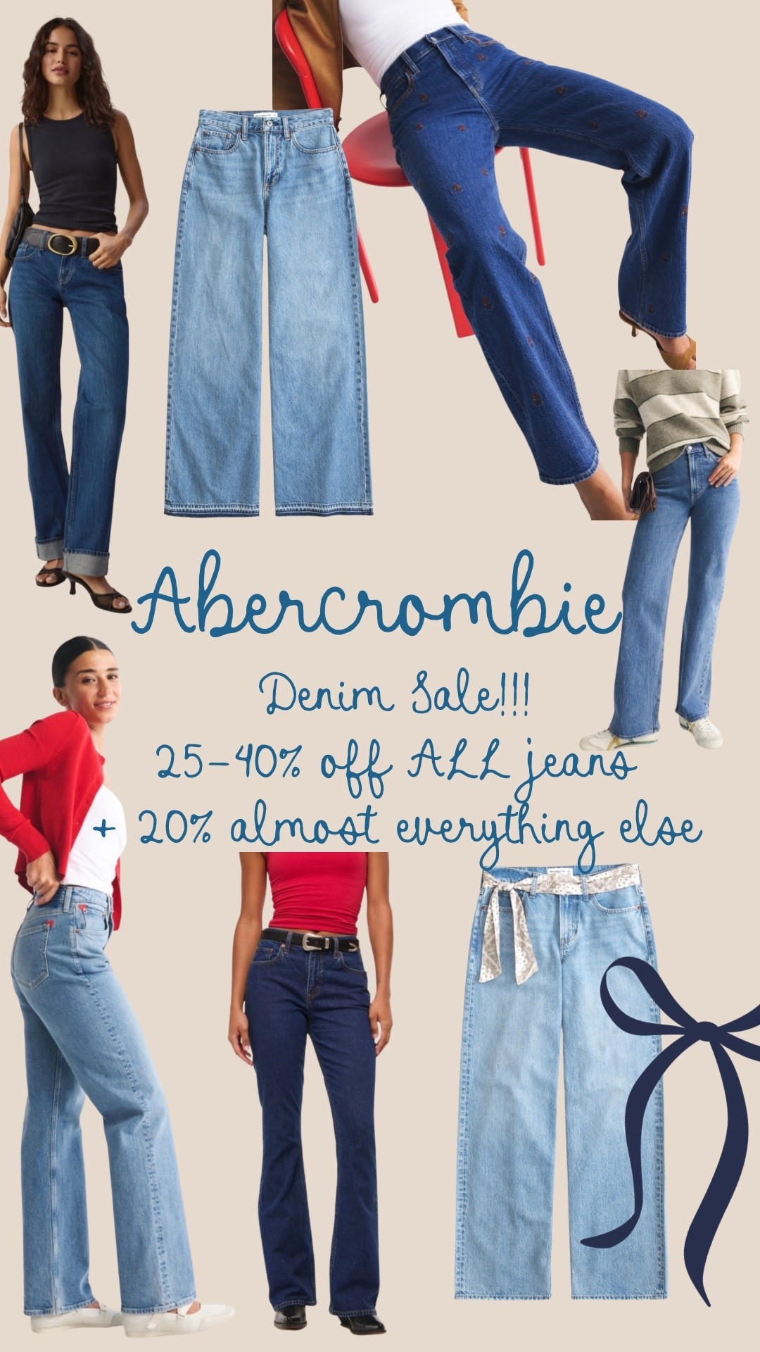 My all time favorite denim!!! 
25-40% off ALL jeans & almost 20% off everything else ✨ 
#abercrombie #jeans #denim #af #ltkaf 

#LTKootd #LTKSaleAlert