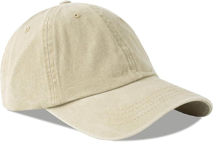 Juenier Original Classic Low Profile Cotton Hat Washed Distressed Baseball Cap Adjustable Dad Hat... | Amazon (US)