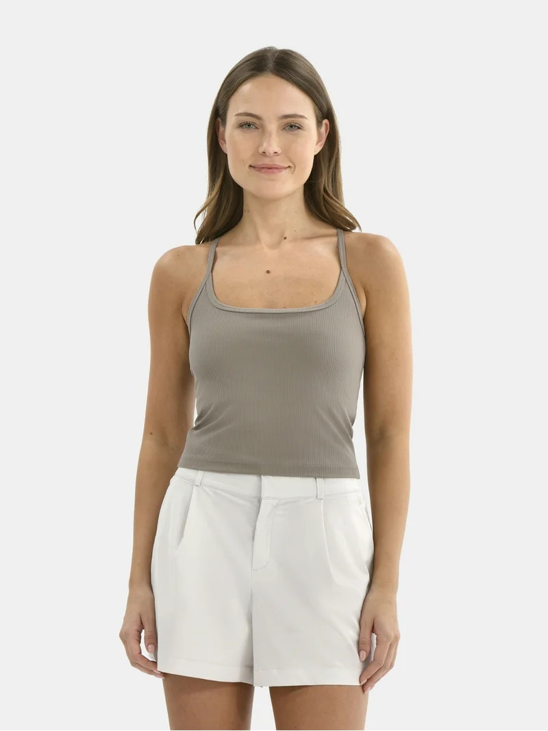 Avia Women's Ribbed SoftSculpt Tank Top with UPF 50, Sizes XS-XXXL | Walmart (US)