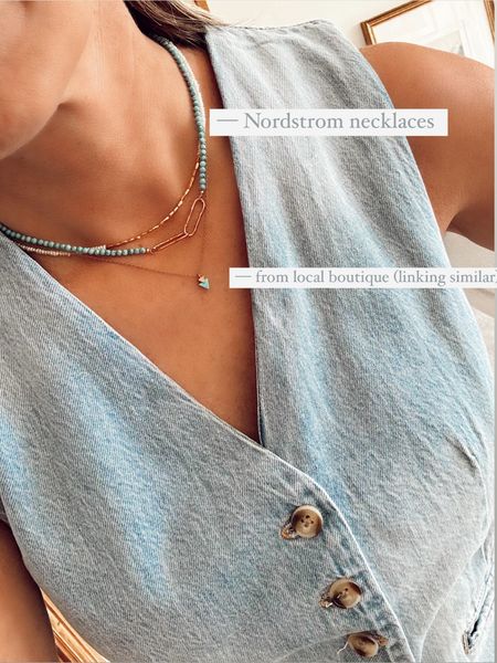 Layered necklaces for summer- two from Nordstrom 

#LTKstyletip