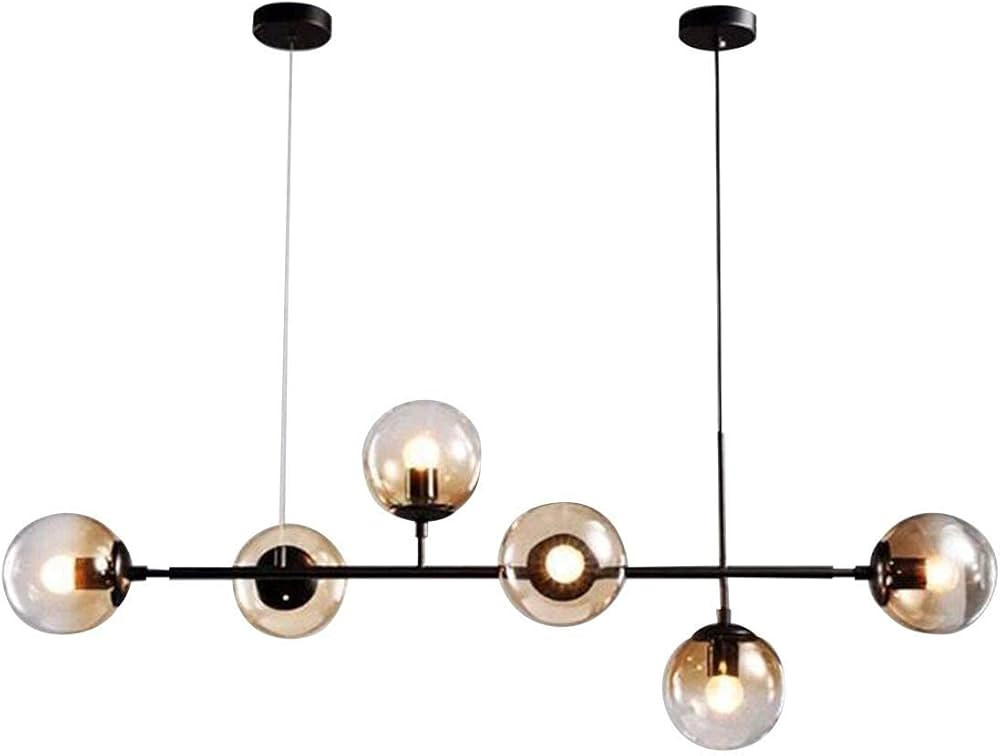 KCO Lighting 6-Light Modern Globe Sputnik Chandelier Mid Century Black Pendant Light Chandelier D... | Amazon (US)