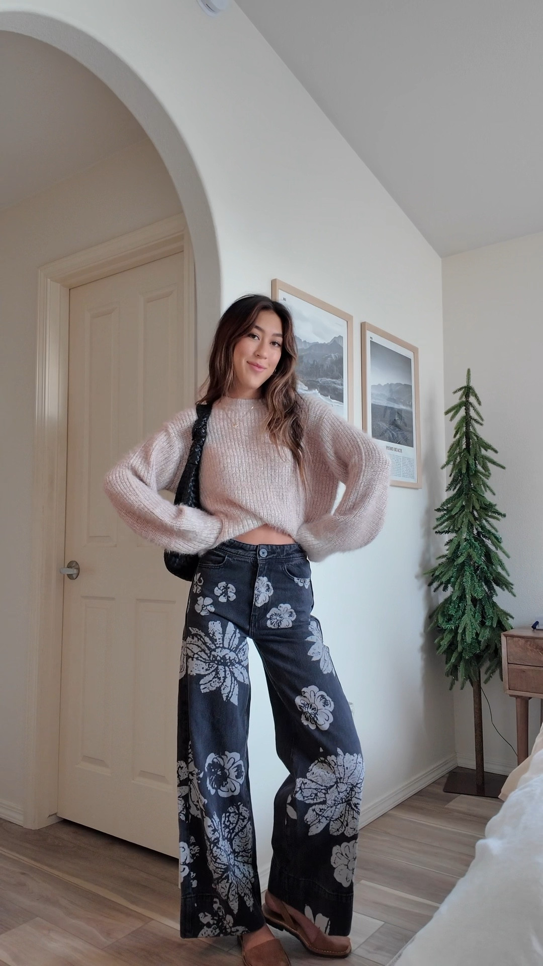 jeans are the Talia Floral Wide Leg Jeans from free people! they aren’t stole anymore sadly but i saw a pair on poshmark! 
shoes are pons

#LTKHoliday #LTKGiftGuide #LTKSeasonal