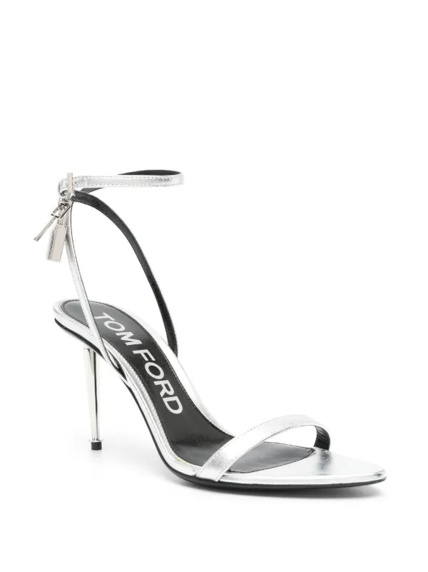 Padlock Pointy Naked 85mm leather sandals | Farfetch Global
