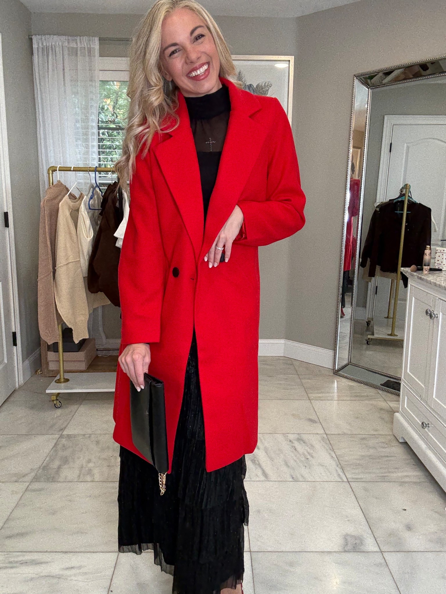 Can’t get over this cherry red trench coat for the holidays !! Can elevate an outfit so easily ! 

#LTKHoliday #LTKU #LTKSeasonal