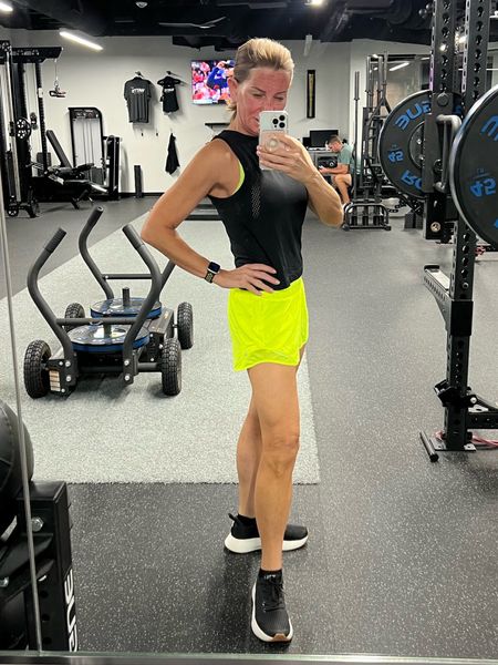 Love my workouts… ESPECIALLY in these three staple pieces. Shorts, tank, sneakers! LOVE!!! This Highlighter Yellow short is on final sale! I’m a size 6. 

#LTKshoecrush #LTKsalealert #LTKfitness