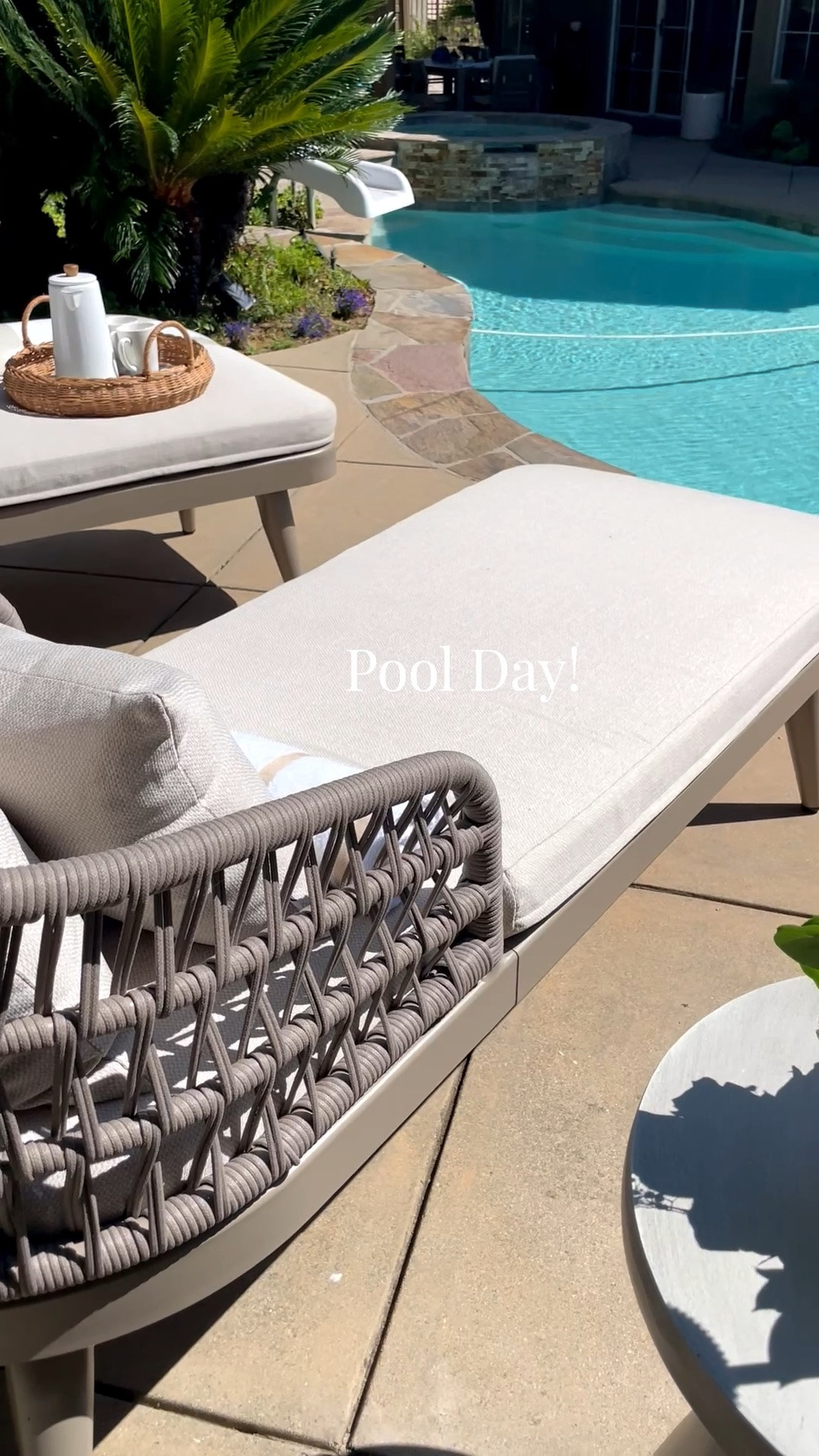 These Chaise lounges definitely give that luxury vacation at home vibe! The perfect place to relax poolside! 

Outdoor side tables, pool towels and outdoor rechargeable lamps linked here too. 

#backyard #patio #outdoorliving

#LTKHome #LTKSwim