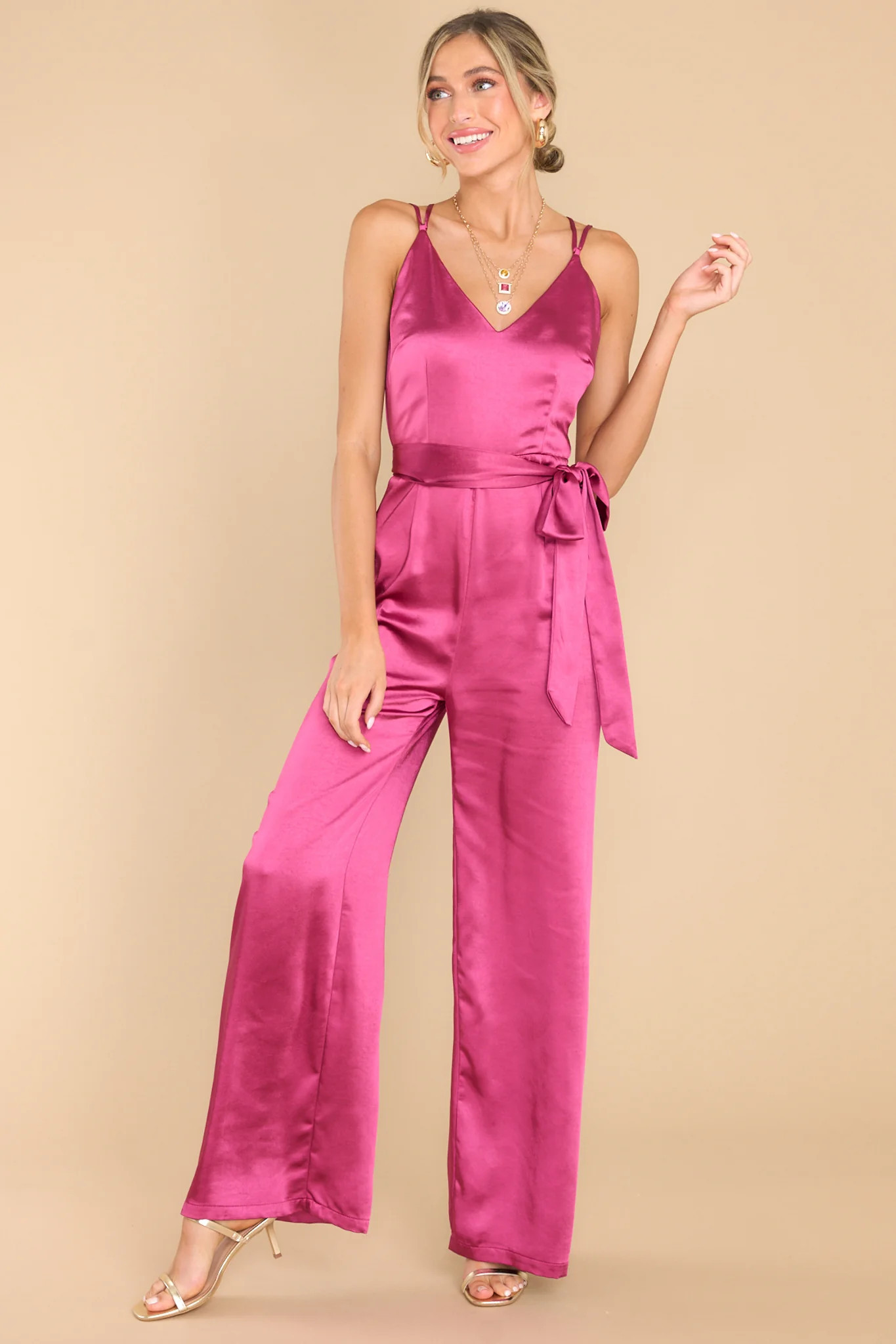 Guest Of Honor Hot Pink Jumpsuit | Red Dress 