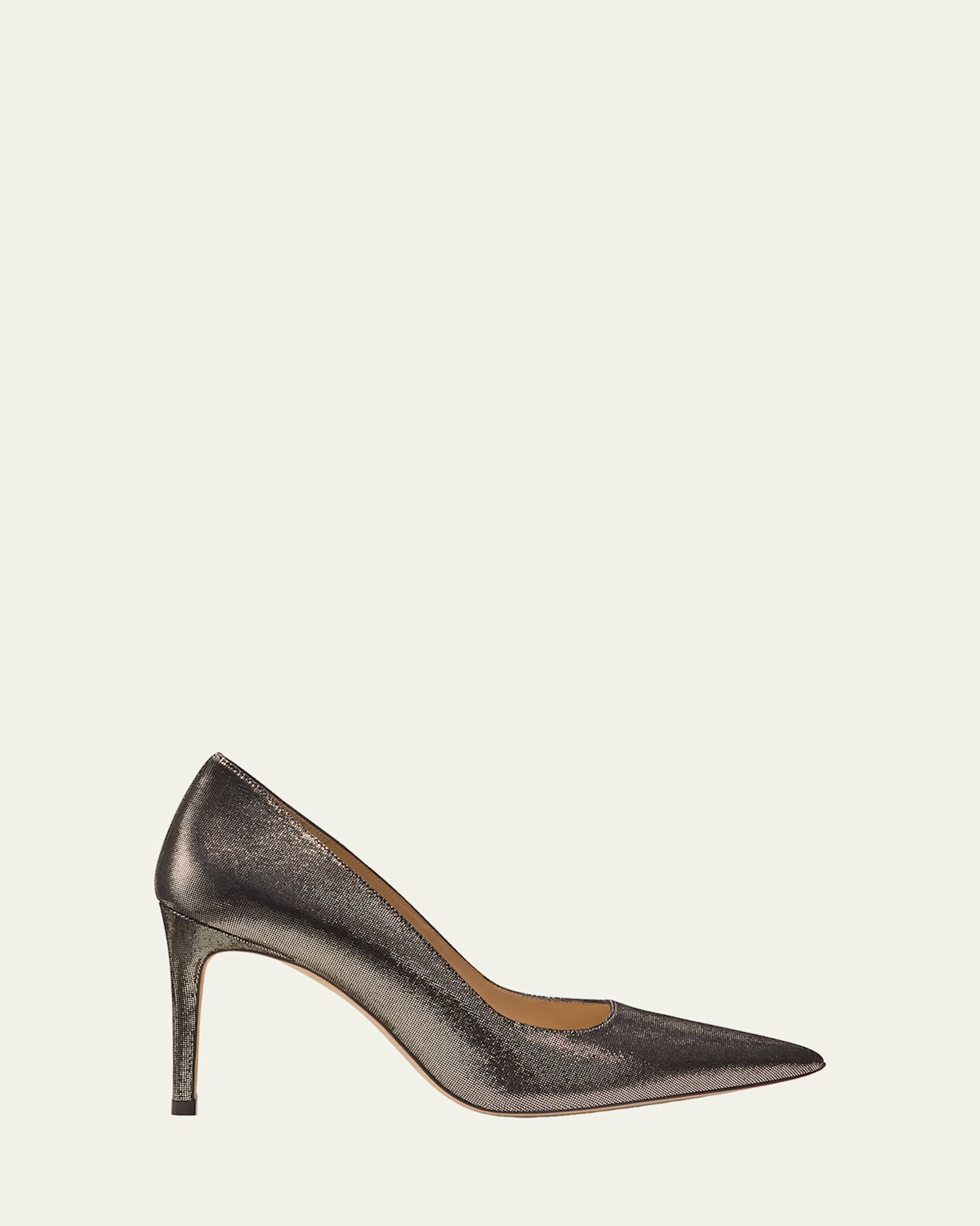 85mm Stuart Power Leather Noir Pumps | Bergdorf Goodman