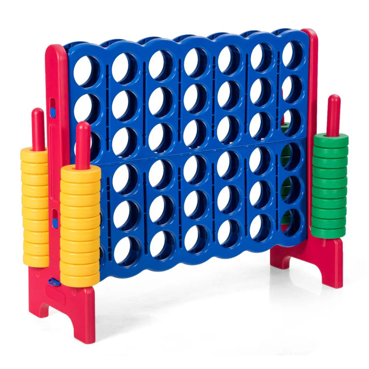 Jumbo 4-to-Score Giant Game Set with 42 Jumbo Rings and Quick-Release Slider-Blue | Shop Simon