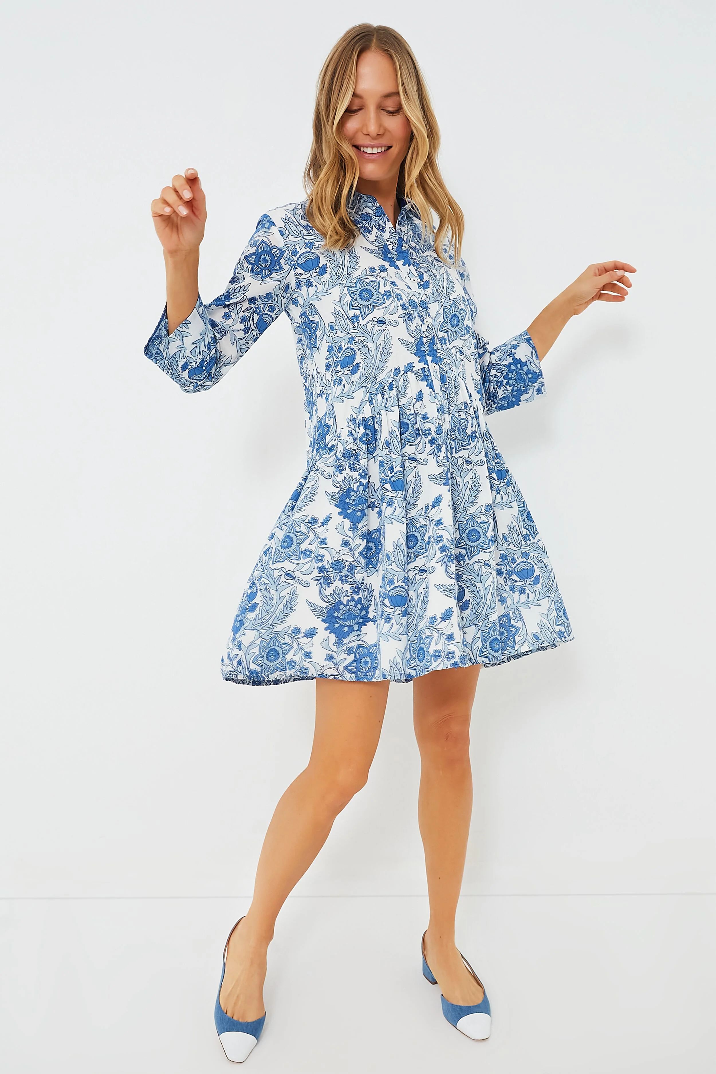 Exclusive Blue Leticia Deauville Mini Dress | Tuckernuck (US)