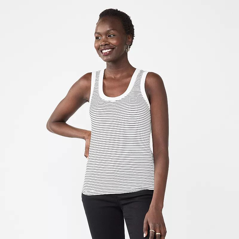 Women's Nine West Fitted Rib Tank Top | Kohl's