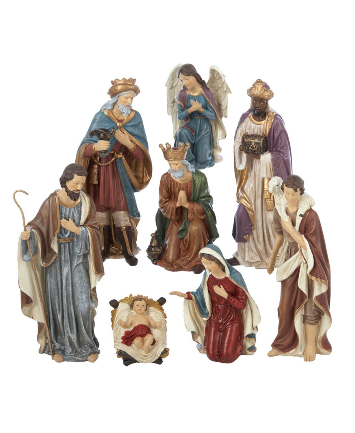 Kurt Adler 9-Inch Resin Nativity Set of 8 Pieces | Macy's