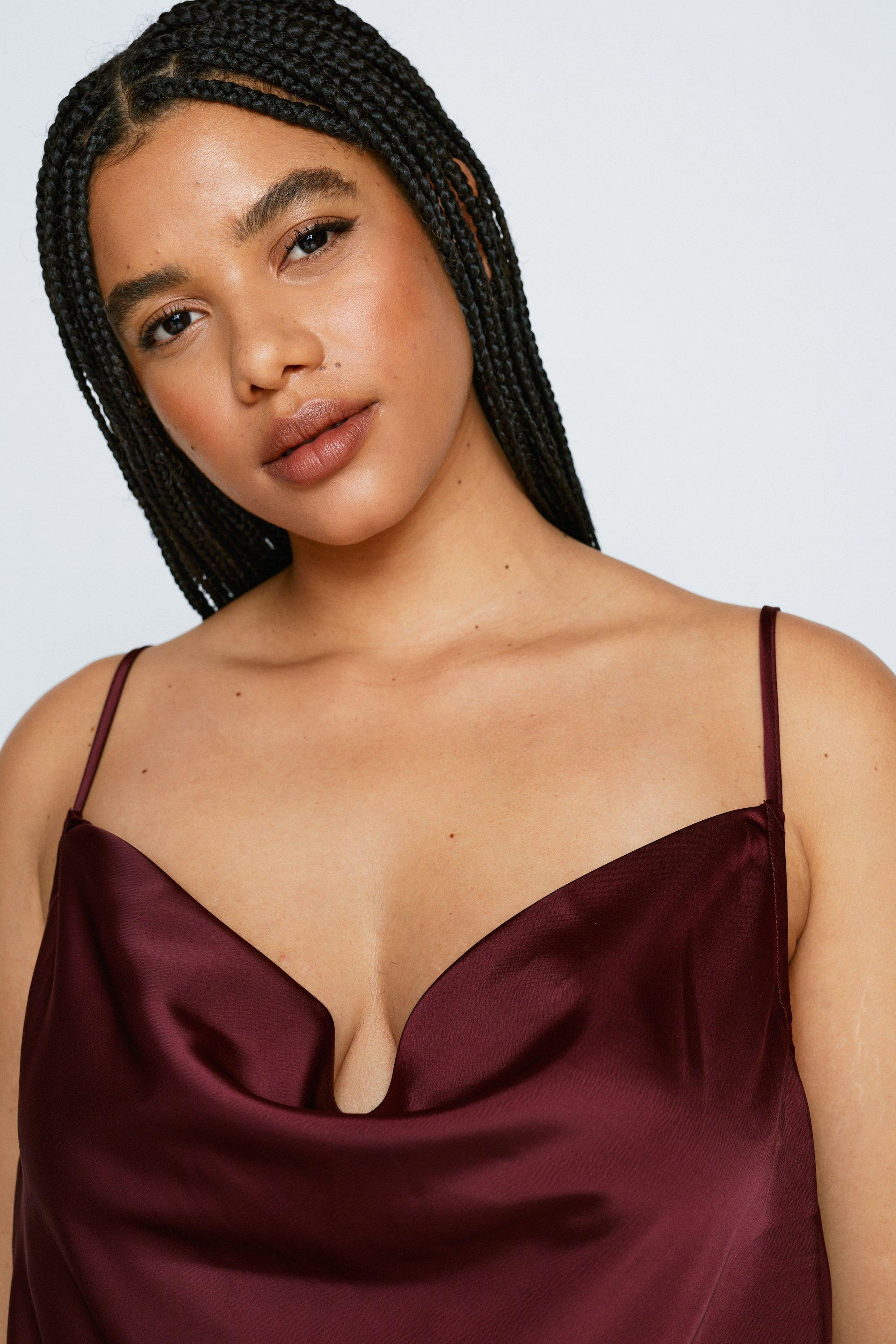 Sought After Plus Satin Cowl Dress | Nasty Gal (US)