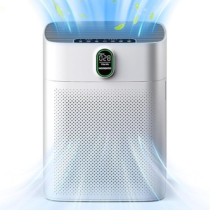 MORENTO Air Purifiers for Home Large Room up to 1076 Sq Ft with PM 2.5 Display Air Quality Sensor... | Amazon (US)