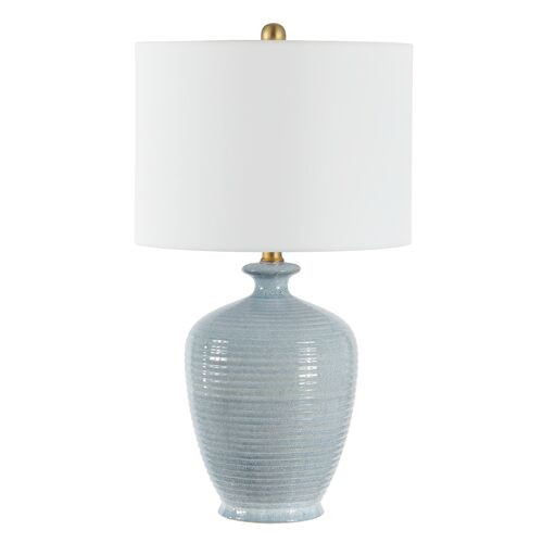 Synra Ceramic Table Lamp, Blue | One Kings Lane