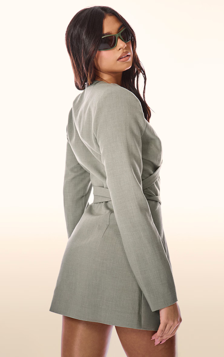 Plt Label Green Strap Cross Over A-Line Dress | PrettyLittleThing US