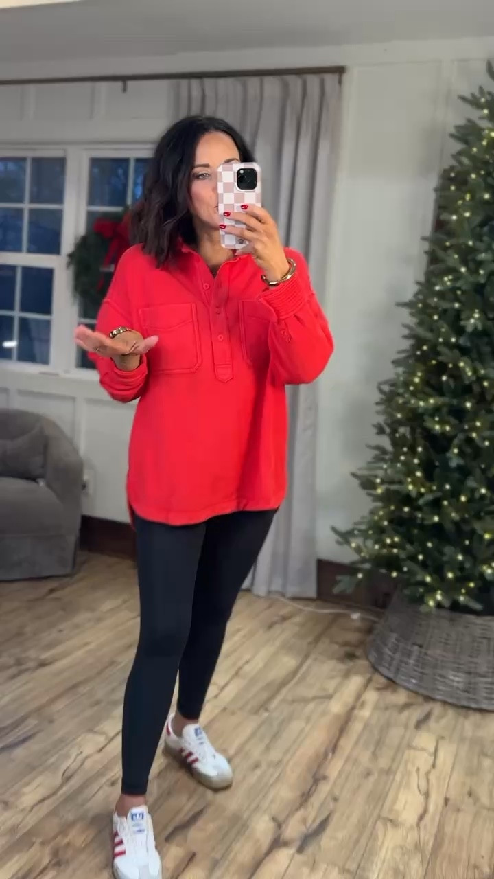 Love this outfit so much for a casual look for running errands or lounging! This top definitely fits like a tunic and you can size up for a more oversized look to cover the booty if you want to pair with leggings! Aprilwilks VintagePickin women’s winter fashion finds women’s Amazon fashion finds women’s outfit of the day viral Amazon pullover winter outfit of the day 

#LTKHoliday #LTKgrwm #LTKmomlife