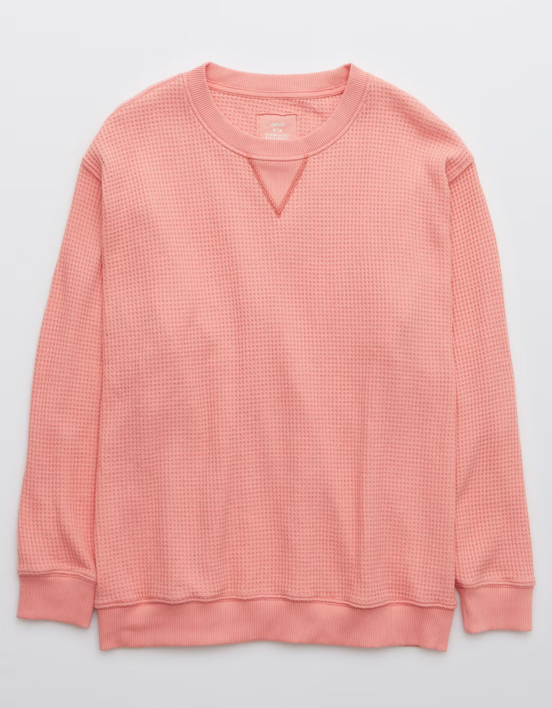 Aerie The Sweat Waffle Crew Neck Sweatshirt | American Eagle Outfitters (US & CA)