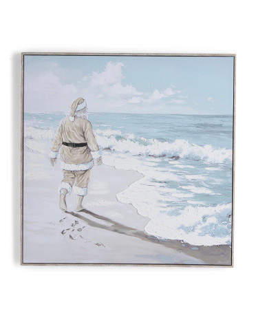 30x30 Santa On Beach Wall Art | TJ Maxx