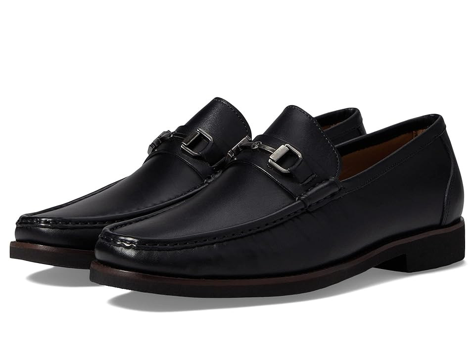 Peter Millar Crown Leather Bit Loafers Men's Shoes Black : 10.5 M | Zappos