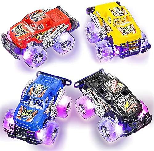 Light-Up Monster Truck Toys (2-Pack) – Push-&-Go Cars with Glowing Wheels – Birthday Gift for... | Amazon (US)