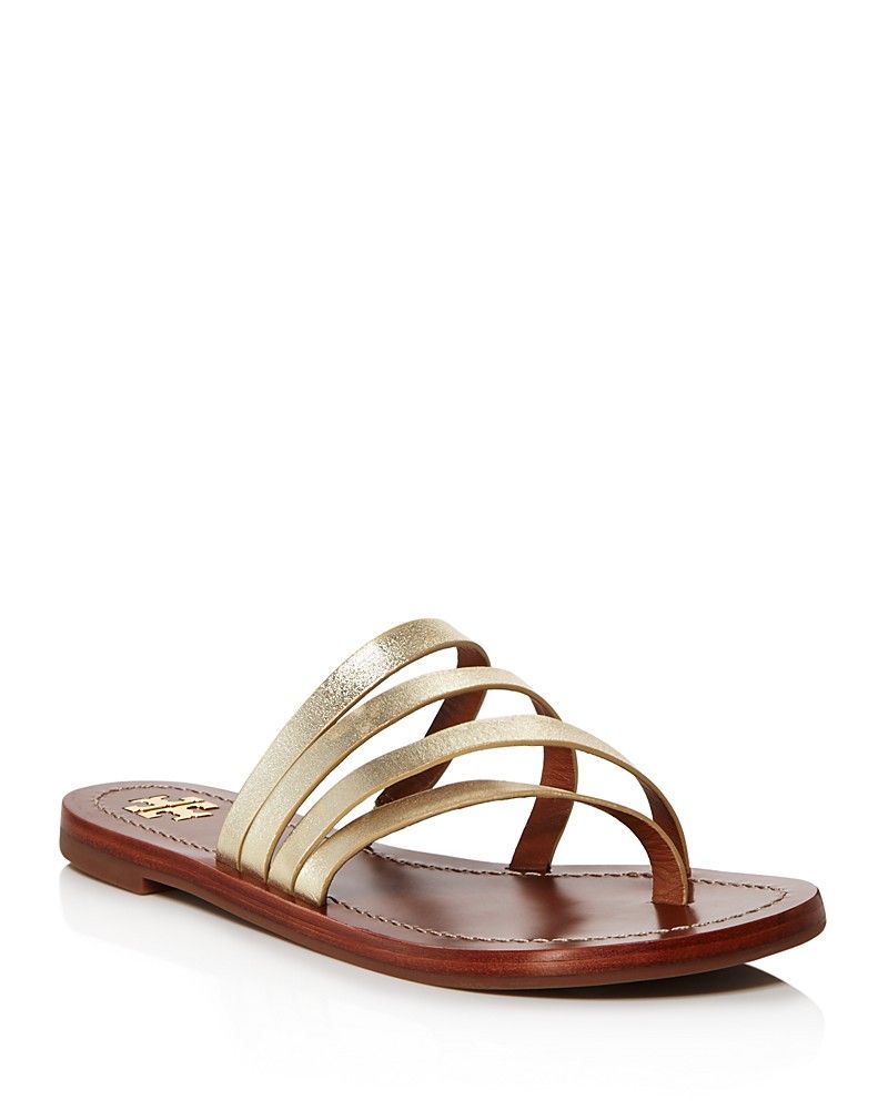 Tory Burch Patos Metallic Leather Thong Sandals | Bloomingdale's (US)