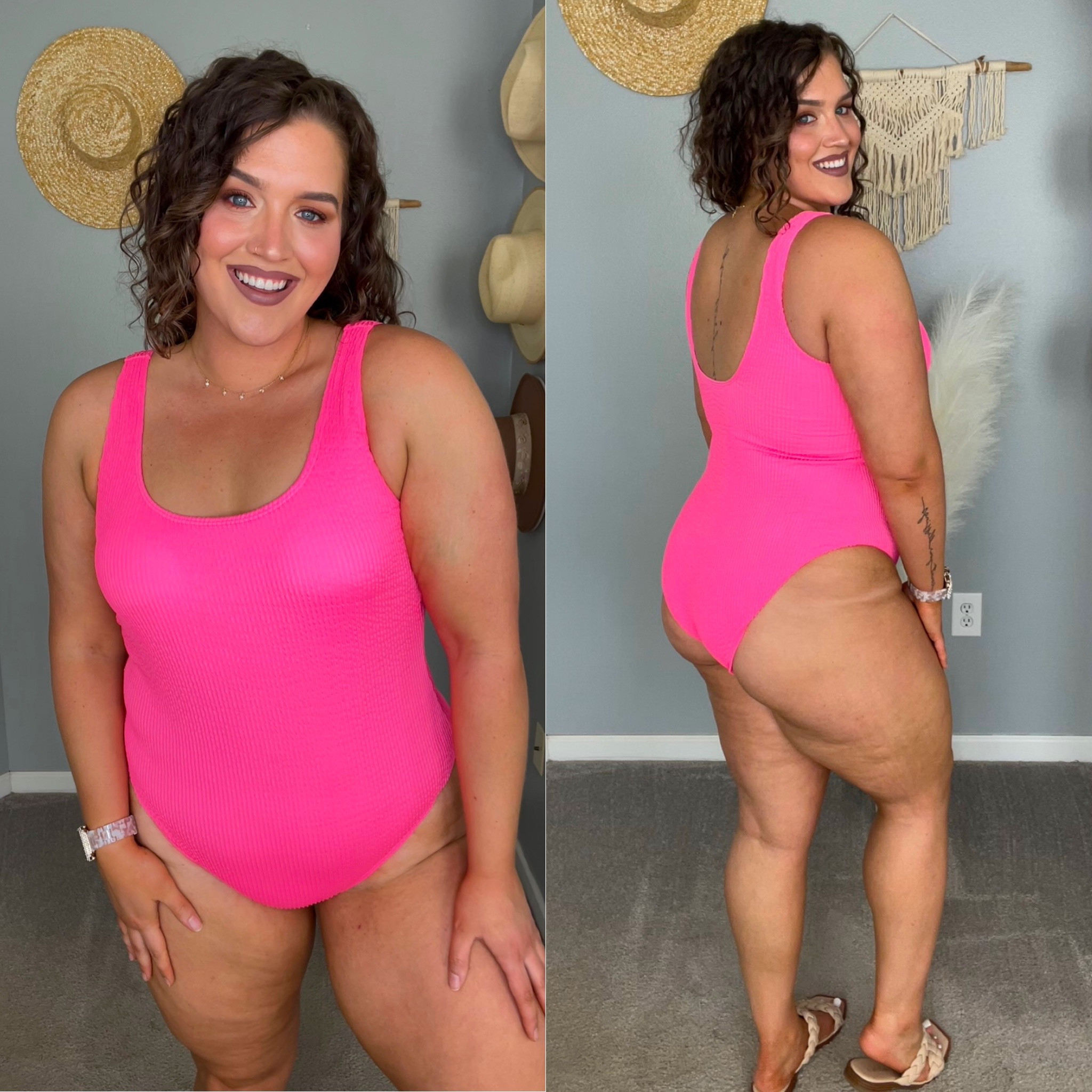 Midsize one piece swimsuit only $28 🩷🌺✨ Stretchy, comfortable crinkle fabric
Size: XL 
#midsizeoutfits #beachoutfits #swimsuit #onepieceswimsuit #affordablefashion #swimwear #resortwear #summerstyle #vacationoutfits #sandals 

#LTKcurves #LTKswim #LTKSeasonal