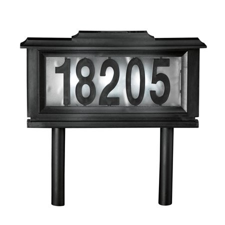 Solar Powered Classic Style House Address Marker - Stake Into Ground or Hang on a Wall - Includes 5  | Walmart (US)