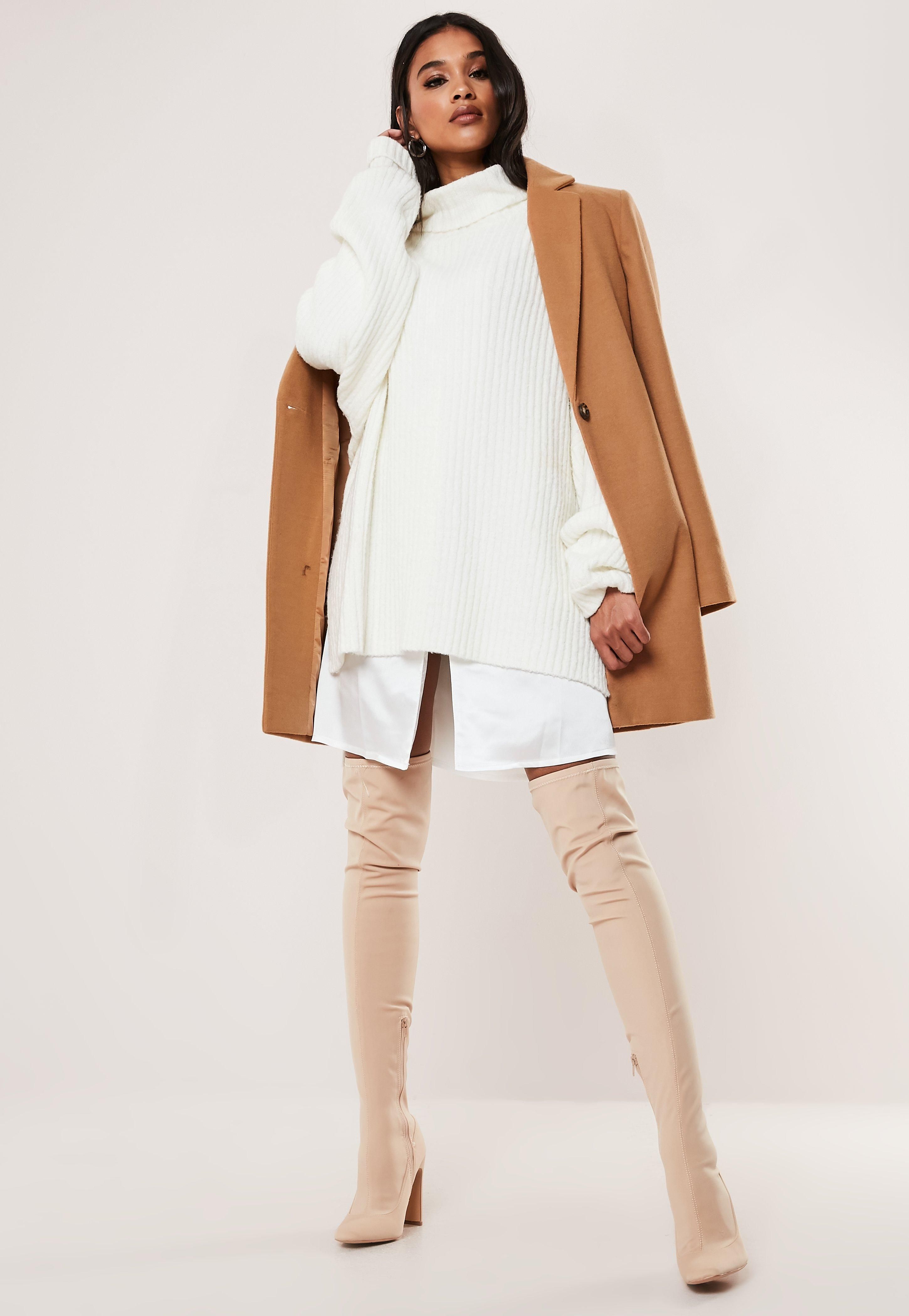 Camel Formal Coat | Missguided (US & CA)