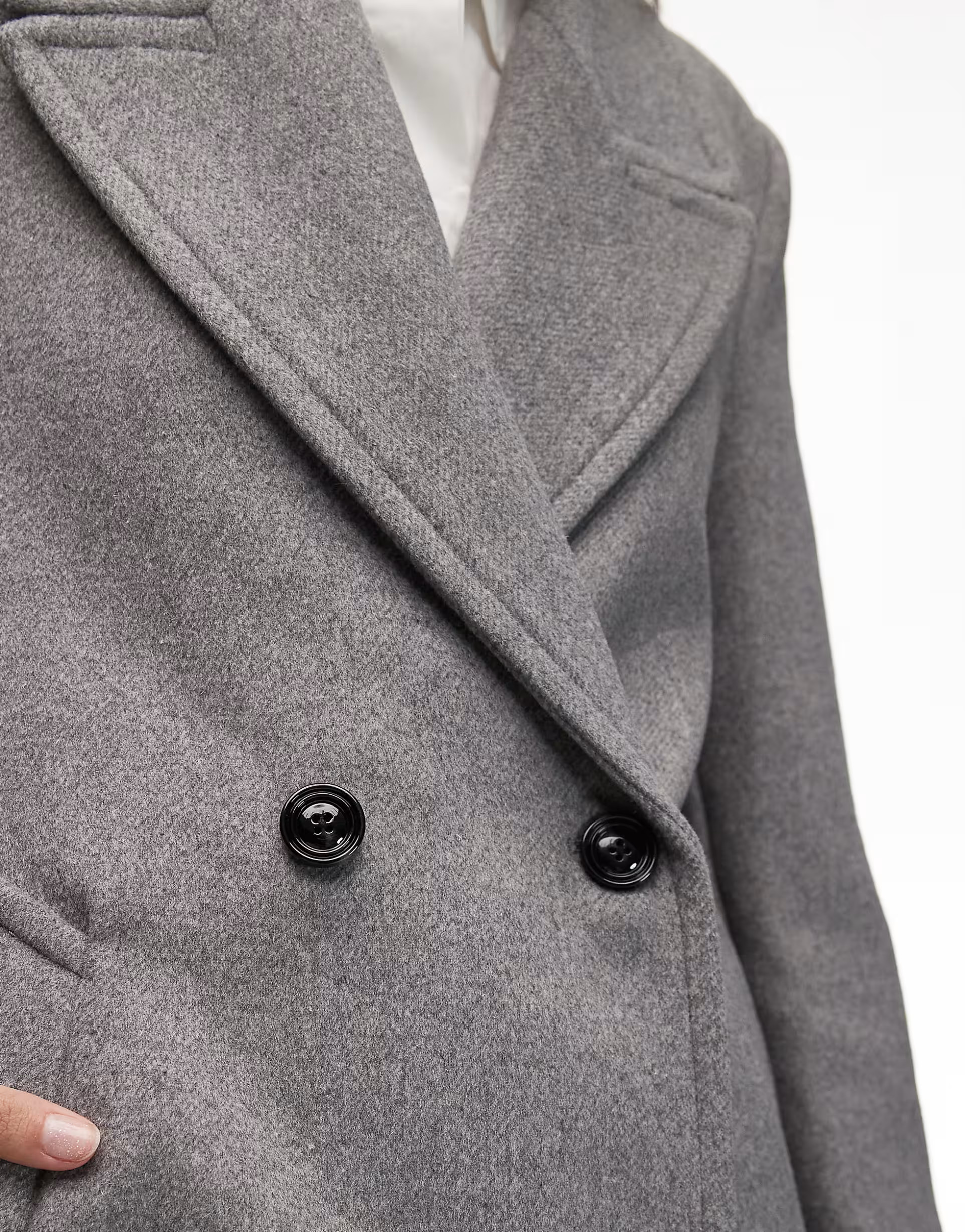 Mango tailored wool mix coat in grey | ASOS (Global)