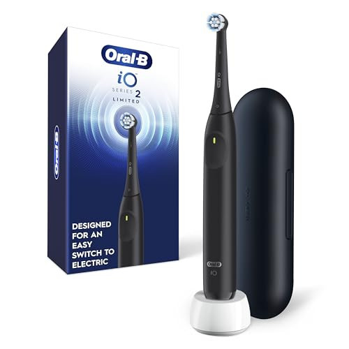 Oral-B iO Series 2 Limited Simple Clean Rechargeable Electric Toothbrush for Adults, Night Black, 3 Modes, Automatic Pressure Sensor for Gum Care, Travel Case | Amazon (US)