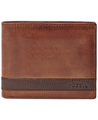 Fossil Men's Quinn Bifold With Flip ID Leather Wallet & Reviews - All Accessories - Men - Macy's | Macys (US)