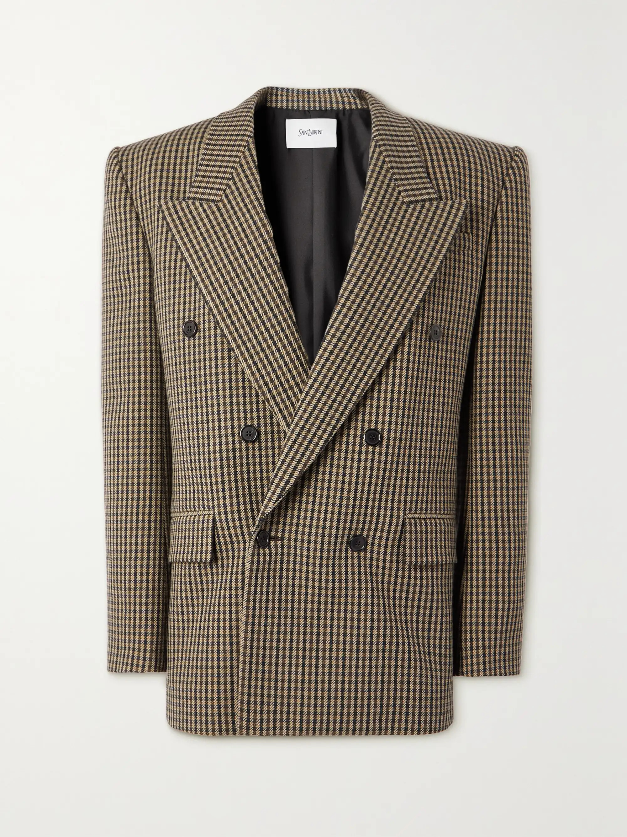 Double-breasted checked wool-blend blazer | NET-A-PORTER (UK & EU)