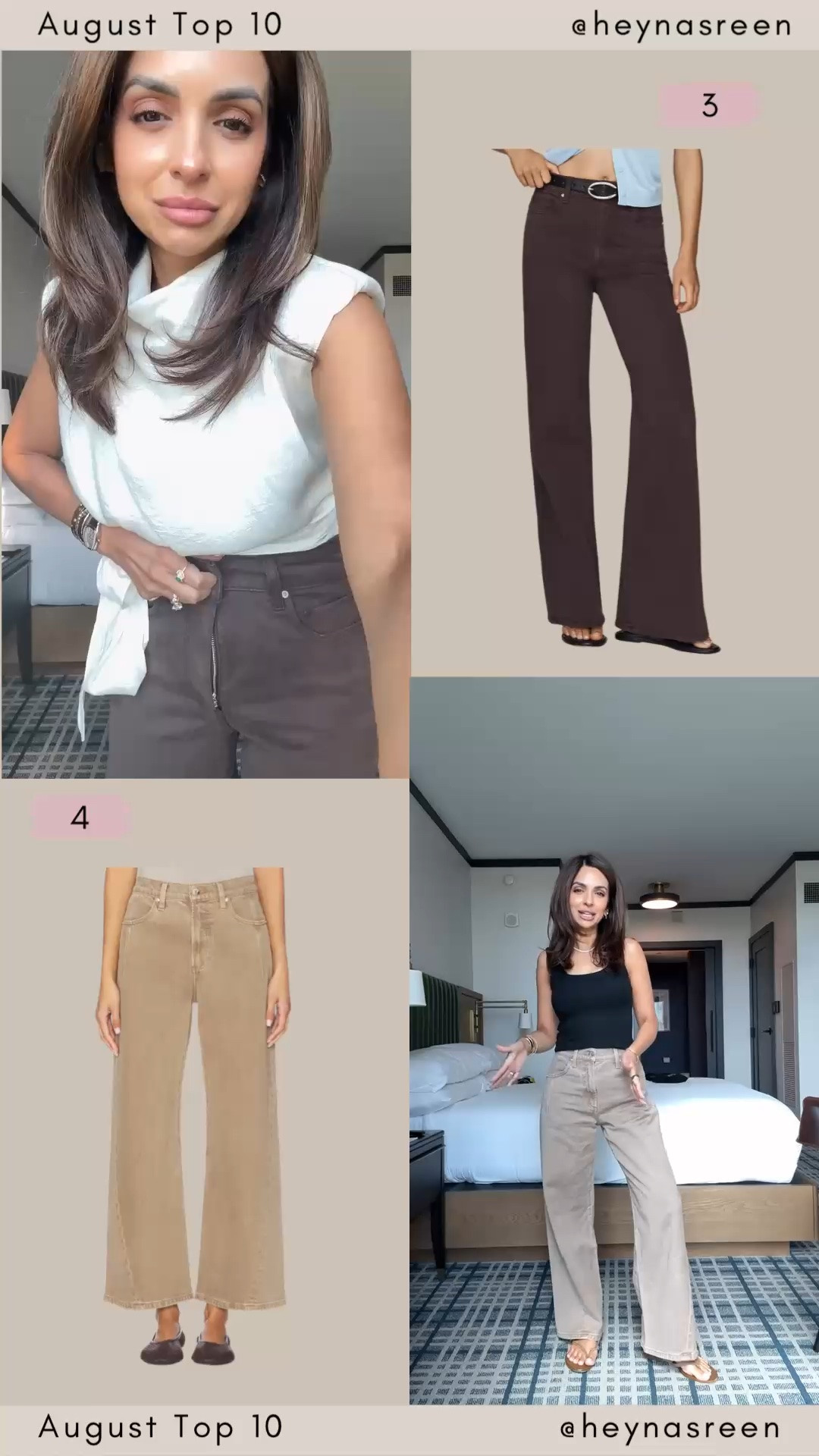 August Top 10:
#3: Paige anessa are one of my fav jeans styles and I love this chocolate brown color! 
#4: Pistola jeans, I’m also loving these light brown jeans for fall!