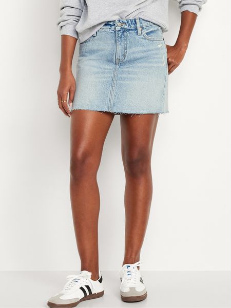 Mid-Rise OG Jean Mini Skirt | Old Navy (US)