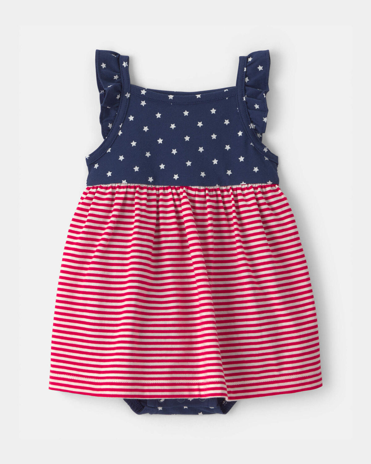 Baby Girl American Flag Sleeveless Bodysuit Dress - Red/Navy Blue | Carter's Inc