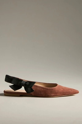 Maeve Side-Bow Slingback Flats | Anthropologie (US)