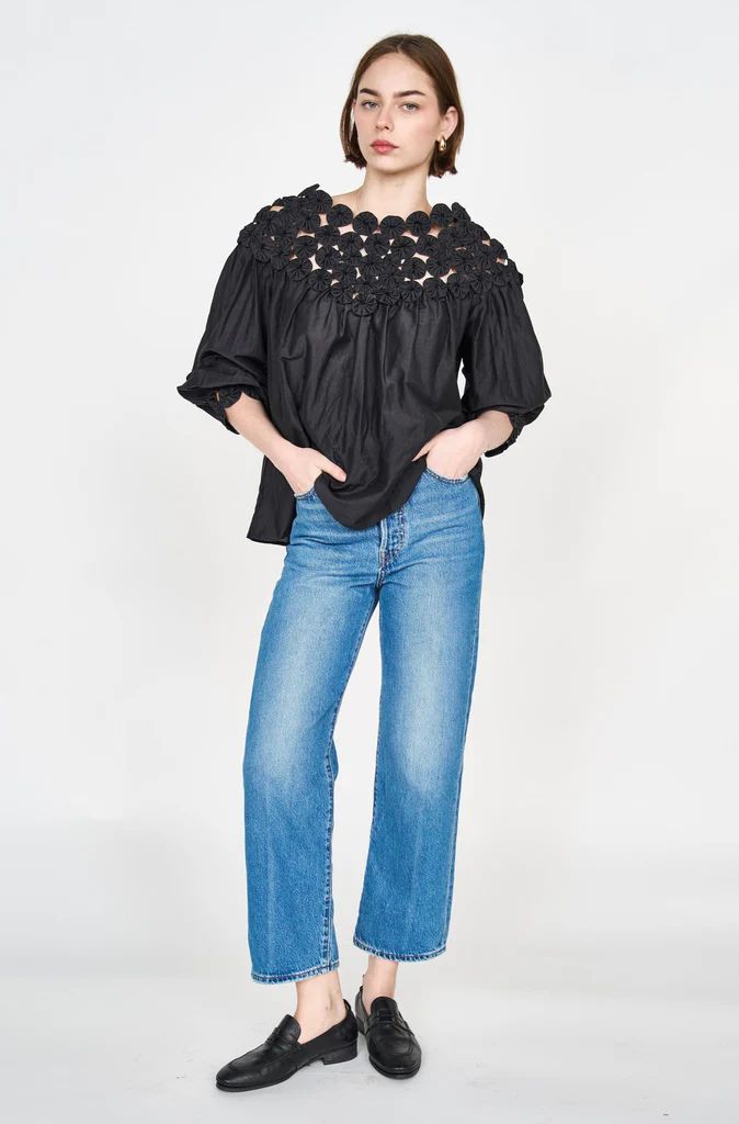 rosenberg blouse in black - MIRTH | MIRTH