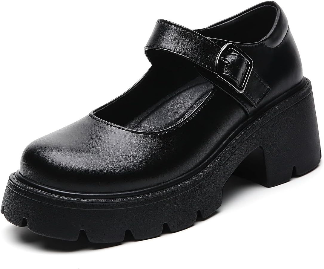 Mary Jane Shoes Women Platform Mary Janes Pumps Round Toe Fashion Casual Shoes Comfortable Dress ... | Amazon (US)