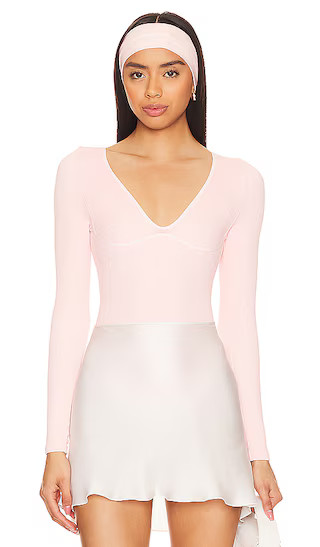 Meg Seamless V Neck In Rose Blush | Revolve Clothing (Global)