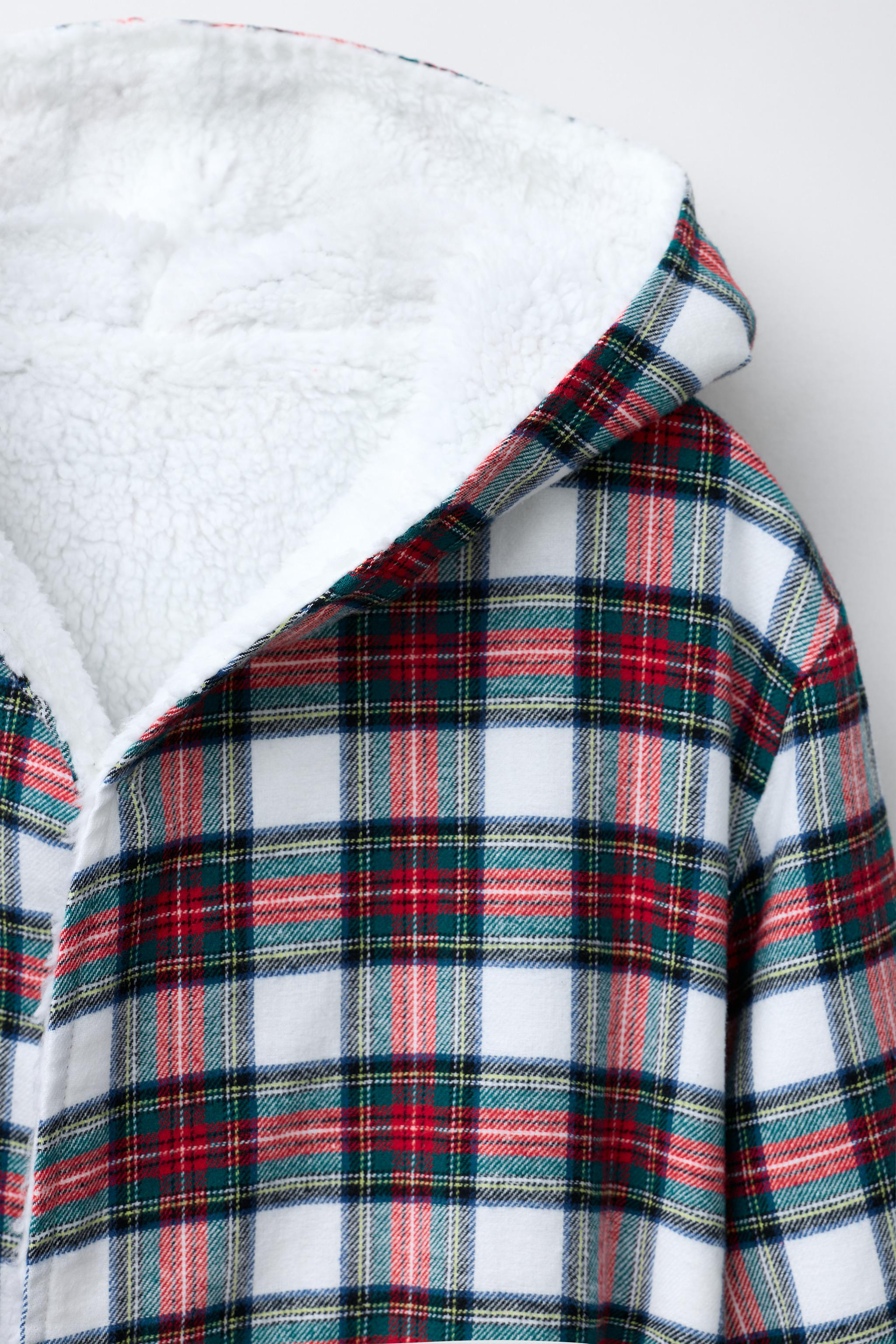 CHECK FLANNEL ROBE | Zara UK