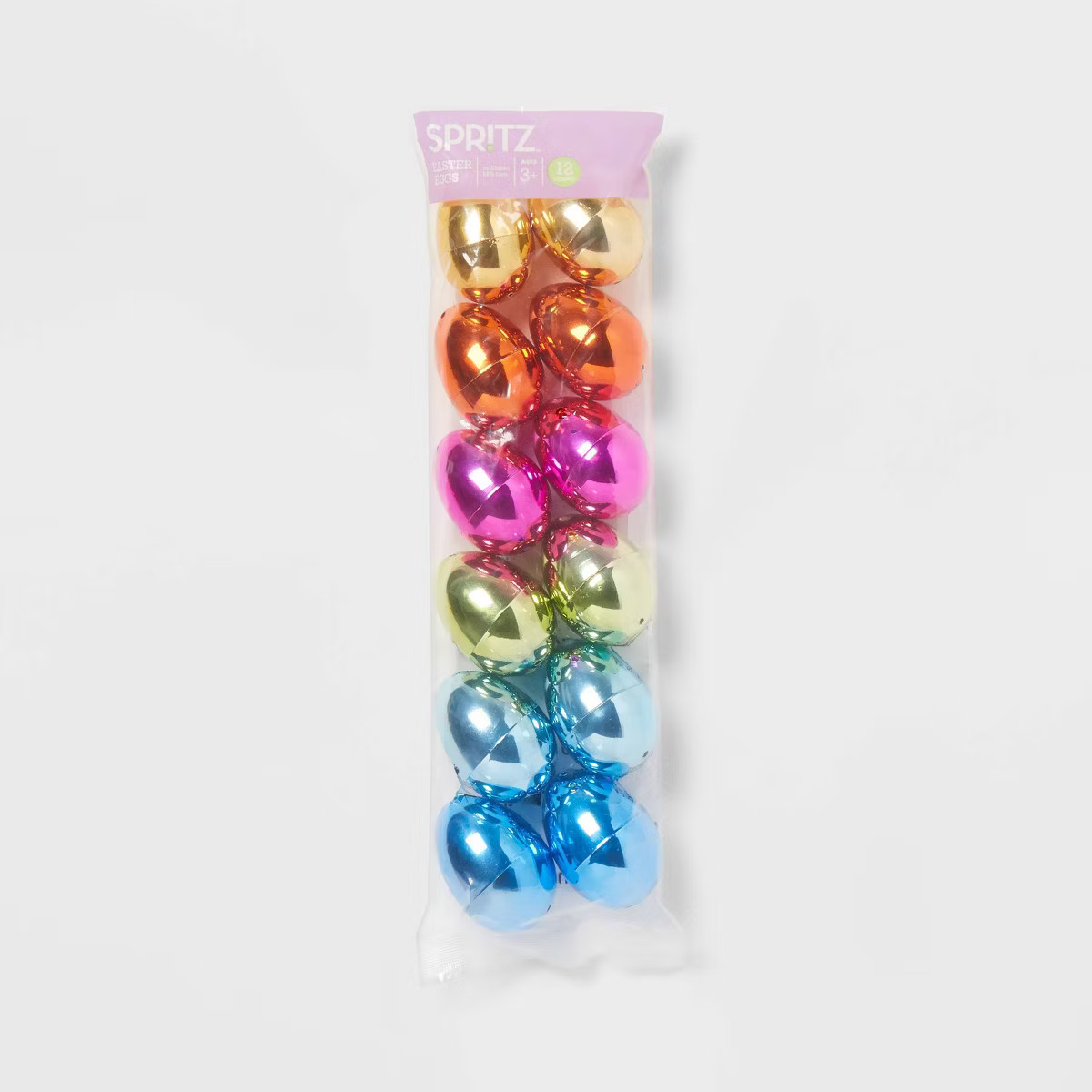Metallic Fillable Easter Plastic Eggs 12pc - Spritz™ | Target