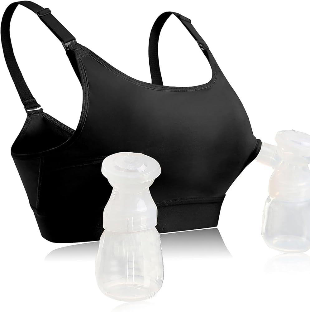 Hands Free Pumping Bra Hands-Free Breast Pump Bra Nursing Bras for Pumping Adjustable Breast-Pump... | Amazon (US)