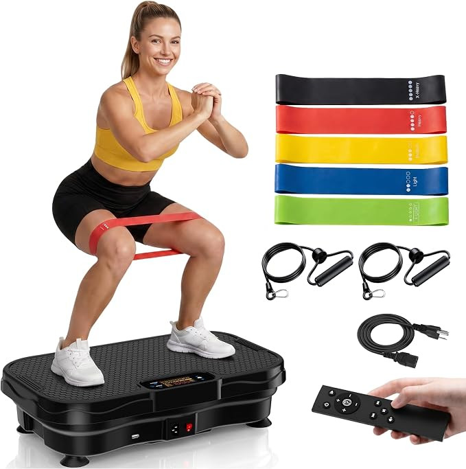 Vibration Plate Exercise Machine, Bluetooth Vibration Plate for Lymphatic Drainage Weight Loss, 2... | Amazon (US)