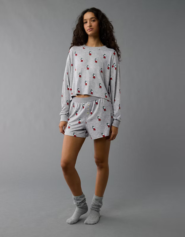 AE Peanuts Plush PJ Set | American Eagle Outfitters (US & CA)