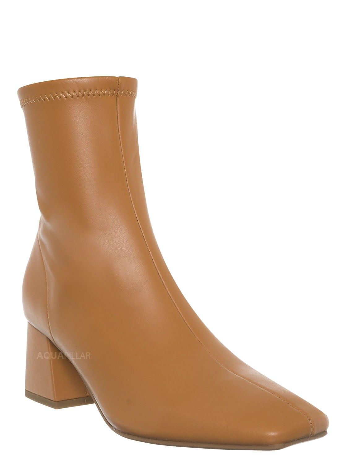 Soft Ankle Bootie On Chunk Heel - Women Dress Boots - Walmart.com | Walmart (US)